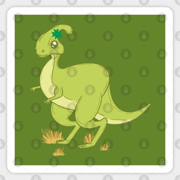 Shamrock dinosaur Sticker by Xatutik-Art